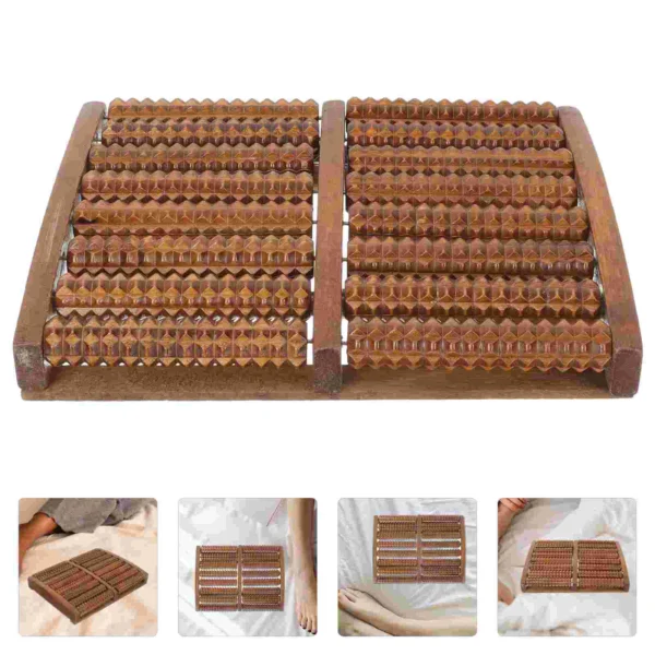 Ergonomic Wooden Foot Massager Roller for Pain Relief
