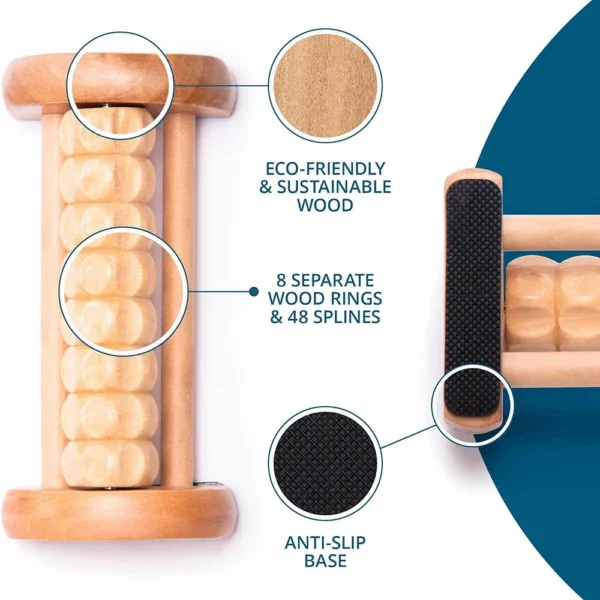 Portable Wooden Foot Massager for Plantar Fasciitis Relief